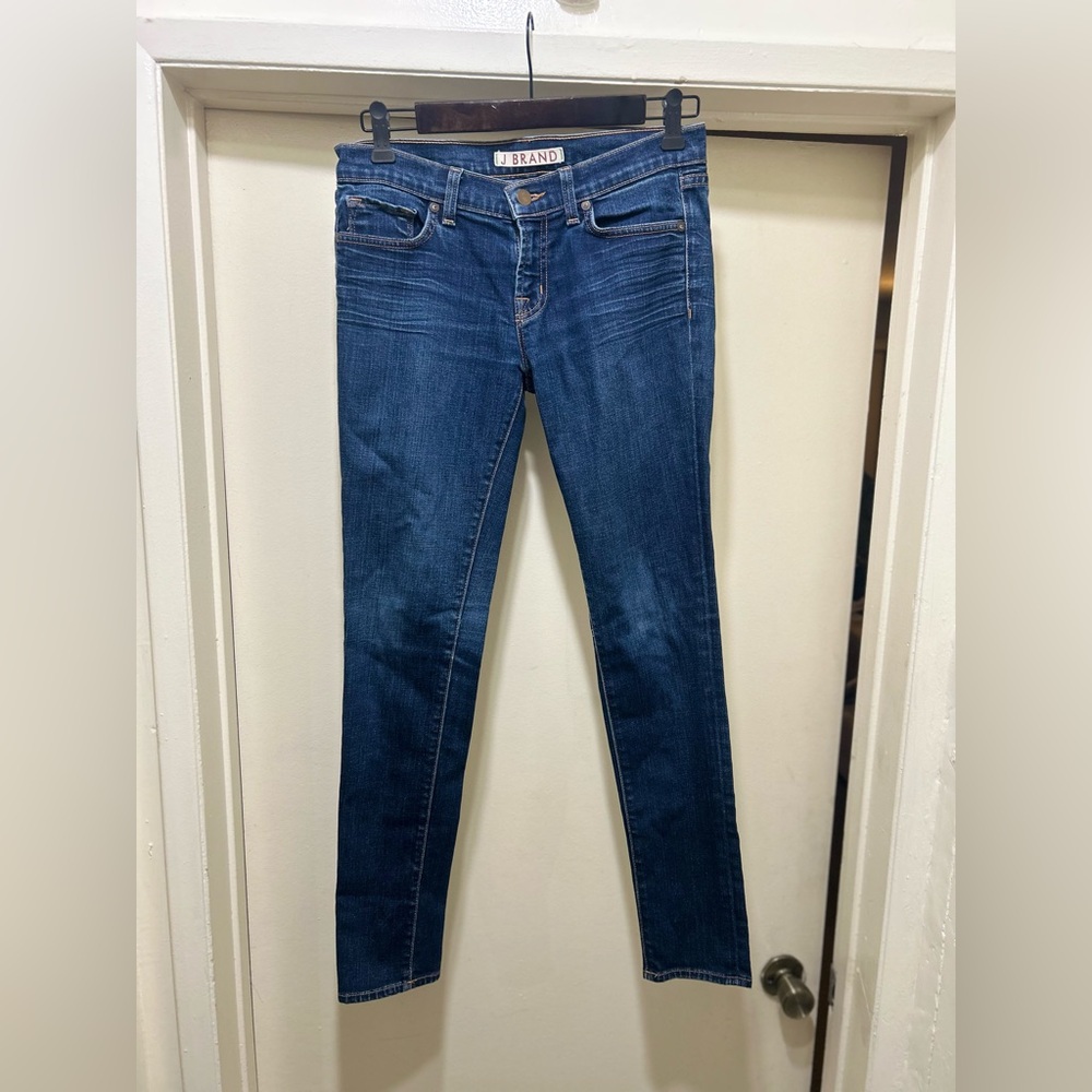 J Brand Womens Jeans Size 27 Ink Denim Stretch Low Rise Skinny Leg Blue